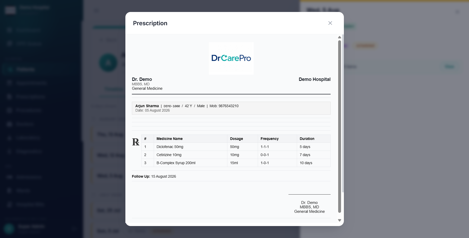 Digital Prescription