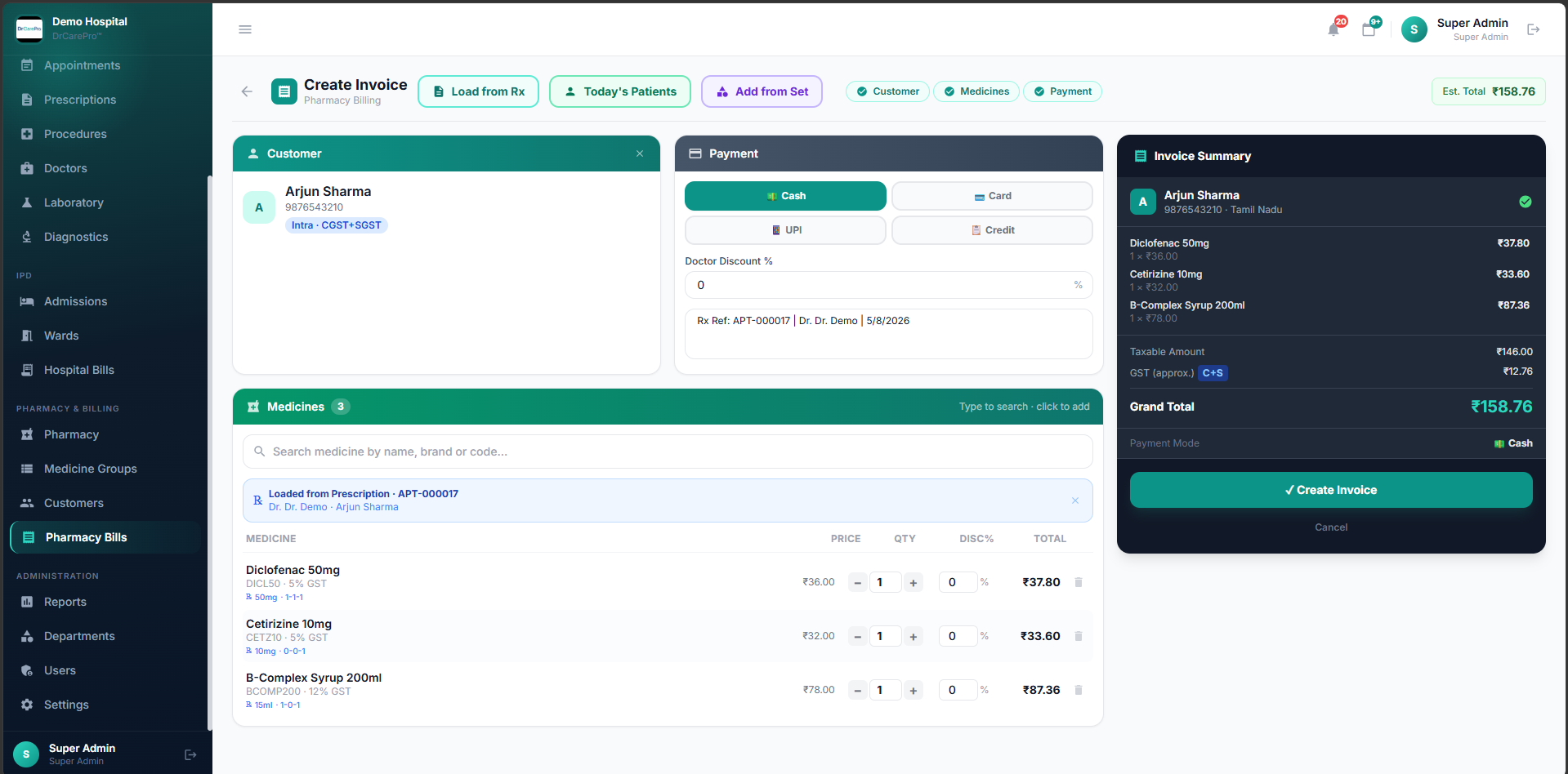 Pharmacy Billing